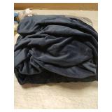 H.VERSAILTEX Rich Velvet Stretch 2 Piece Cover Chair Slipcover Sofa Cover Furniture Protector Couch Soft with Elastic Bottom Chair Couch Cover with Arms Width Up to 49 Inch(Chair,Navy) - Retail: $36