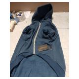 ARUNNERS Large Dog Zipper Hoodies Clothes Zip Up Sweaters for Pitbull Labrador, Blue, 3X-Large - Retail: $20