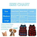 Goaste 6 Pack Fleece Dog Sweaters, Turtleneck Dogs Sweatshirt with Leash Ring, Soft Winter Dogs Clothes, Plaid Dog Outfits Vest for Cats, Assorted Colors (Medium) - Retail: $16