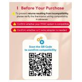 Meross Smart Thermostat for Home, WiFi Thermostat Works with Matter, Alexa, Apple Home, Google Assistant, App & Voice Control, 7x24h Scheduling, Energy Saving, C-Wire Required - Retail: $92