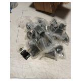 Wrought Iron Baluster Shoes Swivel Shoes Come with Screws Work with 1/2 Inch Square Balusters Adjustable Angles Staircase Application Metal Staircase Balusters Satin Black, GRMIKBU GB07 - Retail: $50