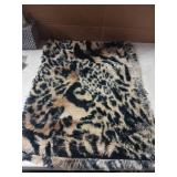 Leopard Print Body Pillow Cover Very Soft- Black and Tan - Retail: $15