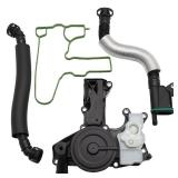 PCV Valve Engine Crankcase Vent Valve Oil Separator with Valve Breather Hose Kit for 2012-2018 Audi A4 A5 A6 Q5 Quattro Allroad 2.0T Only 06H103495AE 06H103495J 06H103495AK - Retail: $40