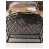 Inclined Desk File Organizer Metal Desk Magazine Folder Holder with 8-Section Vertical Compartments Rack File Organizer for Office, Home, School, Black - Retail: $24