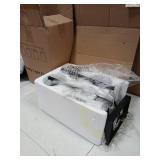 Indoi 4-Light Bathroom Light Fixtures, Matte Black Modern Vanity Lights with Clear Glass Shades, Bathroom Wall Lamp for Mirror Living Room Cabinet Bedroom Porch - Retail: $40