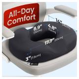 5 STARS UNITED Donut Pillow Hemorrhoid Tailbone Cushion Large Cushion for Pain Relief Coccyx, Prostate, Sciatica, Pelvic Floor, Pressure Sores, Pregnancy, Postpartum Recovery, Black - Retail: $35