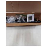 CALCHELE 2 Pack Black Curtain Rods for Windows 28 to 48 inch, 5/8 inch Small Cafe Window Curtain Rods, Short Drapery Rod for Bedroom Kitchen (Size: 30-50 Inch, Matte Black) - Retail: $18