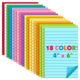 9 Pads Lined Sticky Notes, 4in x 6in Self Stick Note Pads, Strong Adhesive Sticky Note with Lines, Large Sticky Notes for School, Home, Office, 24 Sheets/Pad - Retail: $9