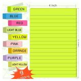 (9 Pack) Lined Sticky Notes 4x6 in Post, Self-Stick Pads Bright Colors Sticky Note, Recyclmable, Easy to Post for Home, Office, School - Retail: $9