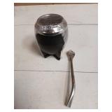 Generic Ceramic Liner Yerba Mate Cup Argentina Gourd with Mate Bombilla Straw (Black), medium