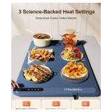 Warming Mat for Food (24"x16") - iTRUSOU 3-Year Classic Electric Warming Tray with 3-Level Temp Control, Rapid Heating 250W Energy-Saving - Rollable Large Food Warming Mat for Parties & Buffet - Retai