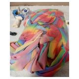 DUOBAO Rainbow Chiffon Wedding Ceiling 10FT Length Photo Background Curtain Decorations with Rod Pocket for Banquet Room Weddings Ceremony Graduation Prom, W 5