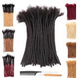 DAIXI 0.4cm and 0.6 0.8cm Thickness 8-18 Inch 70 Strands 100% Real Human Hair Dreadlock Extensions for Man/Women Handmade Permanent loc Extensions Bundles Can Be Dyed Bleached Curled Twisted - Retail: