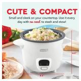 Dash Mini Ceramic Rice Cooker - Designed for Single-Serve Cooking - Compact Rice Cooker with Nonstick Removable Pot, Keep Warm Function & Easy-to-Clean Sleek Design - White Ceramic - Retail: $25