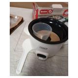 Dash Mini Ceramic Rice Cooker - Designed for Single-Serve Cooking - Compact Rice Cooker with Nonstick Removable Pot, Keep Warm Function & Easy-to-Clean Sleek Design - White Ceramic - Retail: $25