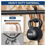 Mavivegue Closet Rod, 17 to 84 Inch Adjustable Closet Rods for Hanging Clothes, Heavy Duty Tension Rod, Black Curtain Rod, for Closet, Wardrobes, Bathroom, Laundry polls only - Retail: $18