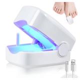 HITDER Nail Fungus Laser Treatment LED Light Device, Nail Fungus Cleaning Light Device for Damaged, Thick Toenails and Fingernails, Suitable for Home Use (White) - Retail: $80