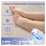 HITDER Nail Fungus Laser Treatment LED Light Device, Nail Fungus Cleaning Light Device for Damaged, Thick Toenails and Fingernails, Suitable for Home Use (White) - Retail: $80