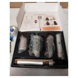 MESCOMB 5-in-1 Hot Air Styler Kit 110,000 RPM Fast-Drying Dryer, Auto-Wrap Curlers, Straightening & Volumizing Brushes All-in-One (Champagne White) - Retail: $73