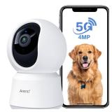 ARENTI 5G Indoor Security Camera, 4MP Pet Camera with Speaker for Dog/Cat, Baby Monitor with Phone App, Dual-Band WiFi, Auto Tracking, Super Night Vision, 2-Way Talk, Cloud & SD Card Storage(P2Q) - Re