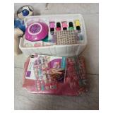 Amagoing Kids Nail Polish Set for Girls, Girls Nail Kit Ages 7-12 with Nail Dryer, Quick-Dry Nail Polish, Nail Art Pens, Cartoon Press on Nail, Makeup Bag, Spa Manicures Birthday Christmas Gift Toy - 