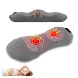 Electric Lumbar Support Pillow with Heat & Massage, Ergonomic Memory Foam Lower Back Massager for Pain Relief Deep Tissue, Smart Air Lift Technology, Ideal for Car/Bed/Sleeping/Office Chair - Retail: 