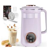 Nut Milk Maker Machine, 35oz Homemade Soy, Almond, Oat, Coconut, Plant Based and Non Dairy Beverages, 8 in 1 Automatic Soybean Machine With 12H Delay Start/Keep Warm/Boil Water - Retail: $54