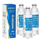 PUREPLUS DA97-17376B Replacement for Samsung HAF-QIN/EXP, DA97-08006C, RF28R7351SG, RF28R7201SR, RF28T5001SR, RF24R7201SR, RS27T5200SR, RF23M8590SG, RWF4200A Refrigerator Water Filter, 3 Pack - Retail