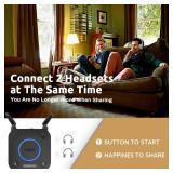 Mii B06TX Bluetooth 5.3 Transmitter for TV to Wireless Headphone/Speaker, Bluetooth Adapter for TV w/Volume Control, AUX/RCA/Optical/Coaxial Audio Inputs, Plug n Play, aptX Low Latency & HD - Retail: 