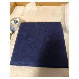 NIUBIER Bulletin Board, 36"x24" Felt Wall Tiles, 6 Pack Cork Boards for Office, Large Black Corkboard for Office Home (with 30 Pcs Push Pins) (Blue) - Retail: $13