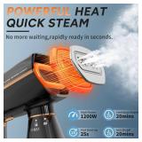 IRONDAY Steamer for Clothes, 1200W Portable Handheld Garment Steamer&Iron 2-in-1 with Fast Heat-up, Auto-Off, 350ml Water Tank, Powerful Foldable Handle Clothes Steamer Compact Size for Travel Home - 