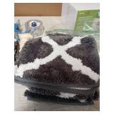 OLANLY Bathroom Rugs Set 2 Piece, Microfiber Bath Shower Mat and U-Shaped Toilet Rug, Machine Wash Dry, Non-Slip Absorbent Shaggy Bath Mats for Tub, Shower and Bathroom (24"x16"+24"x20", Dark Grey) - 