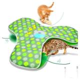 Umosis Interactive Cat Toys Rechargeable,Moving Concealed Feathers,Real Mouse Squeaky,Touch Activated Cat Kitten Toy Exercise Toys for Indoor Bored Adult Cats - Retail: $25