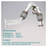 HQPASFY Turbocharger Y-Pipe Up Pipe for 2003-2007 Ford 6.0L Powerstroke Diesel Replaces# 679-011, 5C3Z6K854CA PRE-OWNED - Retail: $76