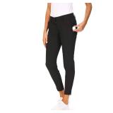 Hiverlay Womens pro Golf Pants Quick Dry Slim Lightweight Work Pants with Straight Ankle Also for Hiking or Casual Ladies Black-XXL - Retail: $50