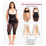 Nebility Bodysuit for Women Tummy Control Shapewear Faja Body Shaper Waist Trainer Open Bust Mid-Thigh Bodysuit - Retail: $30