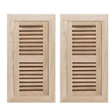 Oak Floor Register for 4x10 Inch Duct Holes - Flush Mount Floor Vent with Metal Damper - White Wooden Vent Covers for Home Floor - 0.8 Inch Thickness - Unfinished - 2PCS - Retail: $36