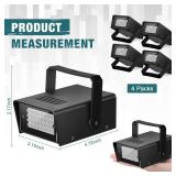 Treela 3 Packs Strobe Party Lights, Bright LED Strobe Stage Light Mini Party Lights Adjustable Flash Speed Control for Party Stage Club Disco Bar Halloween Decoration(White,32 LED) - Retail: $38