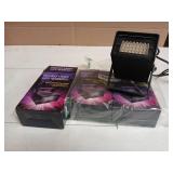 Treela 3 Packs Strobe Party Lights, Bright LED Strobe Stage Light Mini Party Lights Adjustable Flash Speed Control for Party Stage Club Disco Bar Halloween Decoration(White,32 LED) - Retail: $38