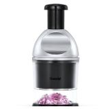 Geedel Food Chopper, Easy to Clean Manual Hand Vegetable Chopper Dicer, Dishwasher Safe Slap Onion Chopper for Veggies Onions Garlic Nuts Salads