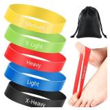 WinnerWhy Set of 5 Toe Stretcher Band Separator Spacer Bunion Correction Hallux Valgus Alignment Foot Stretcher Straightener Resistance Loop Yoga Exercise Foot Care with Carry Bag(Multicolor) - Retail