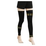 Myshear Medical Compression Stockings for Women & Men, 20-30 mmHg Footless Thigh High Compression Socks, Long Graduated Compression Sleeves, Full Leg Pressure Support Hoses for Varicose Veins, Edema -