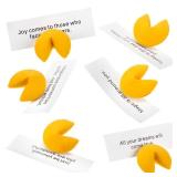 Zhanmai Set of 48 Yellow Fortune Cookie Erasers Mini Funny Cute Fortune Cookie Erasers with a Positive Message for Lunar New Year, Valentine