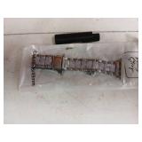 My Pretty Strap Diva Band Compatible with Apple WATCH SE Series 9 8 7 6 5 4 3 2 1, 42MM / 44MM / 45MM / 49MM, Stainless Steel Metal Silver for Women - Retail: $40