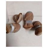 QUMY 4PCS Dog Shoes for Small Dogs, Hot Pavement Summer Puppy Dog Boots & Paw Protectors with Soft Anti-Slip Rubber Sole, Mesh Breathable Dog Booties for Hardfloors, Walking Running Khaki Size 3 - Ret