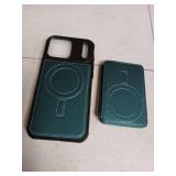 Usroom for iPhone 17 Pro Max Wallet Case Compatible with Magsafe, Magnetic RFID Blocking Card Holder Kickstand 2 in 1 Detachable Case for iPhone 17 Pro Max 6.9", Bluish Green - Retail: $27