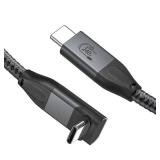 XAOSUN USB C to USB C Cable, Right Angle USB C 3.2 Gen 2 Cable 20Gbps USB Type C Data Transfer 4K Video Cable 90 Degree 240W Fast Charging for MacBook iPad SSD ROG Ally Hub Dell XPS 6.6ft - Retail: $1