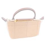 BBKON 2Sets Shoulder Strap for Longchamp Bag Women, Purse Organizer, No-Punch Length Adjustable Leather Replacement Strap (0.9CM Beige) - Retail: $10