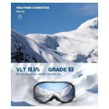 ZIONOR Lagopus Ski Snowboard Goggles UV Protection Anti fog Snow Goggles for Men Women Adult Youth - Retail: $30