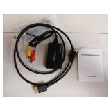 Tengchi RCA to HDMI Converter, Composite to HDMI Adapter Support 1080P PAL/NTSC Compatible with PS one, PS2, PS3, STB, Xbox, VHS, VCR, Blue-Ray DVD Players - Retail: $16